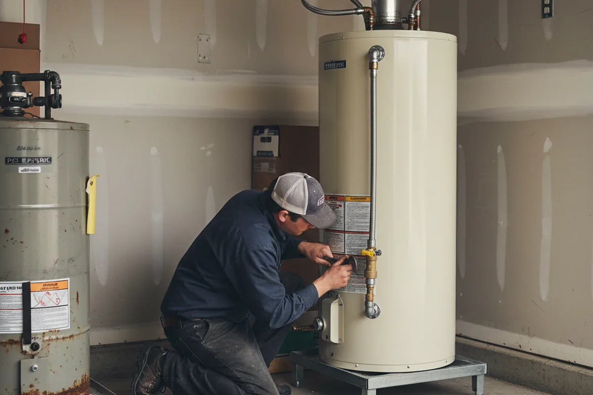 Water heater and shutoff valve replacement in Fargo