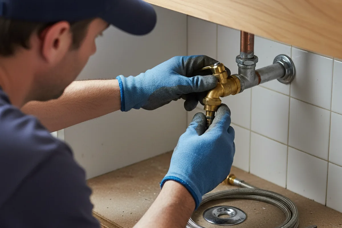 Shutoff valve and fitting work during Repiping in Fargo